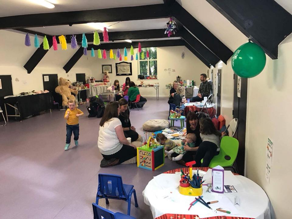 Macmillan cake sale in the nursery community room